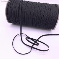 ✢ New 3-12mm 5 Yards/lot Black Hight Elastic Bands Spool Sewing Band Flat Elastic Cord Black Diy Handmade Accessories