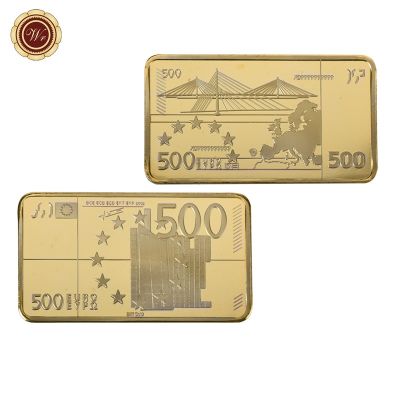ธนบัตรทองคำแท่ง2019 WR 500ยูโร24K 999.9โลหะชุบทองบาร์ของขวัญของชำร่วยคอลเลกชันที่คุ้มค่าลายศิลปะสำหรับตบแต่งสำหรับสะสม