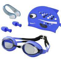 1 Set Swimming Goggles Kit Comfortable to Wear Adjustable Safe High Clarity Eco-Friendly Anti-frog Silicone Swimming Eyewear Kit Goggles