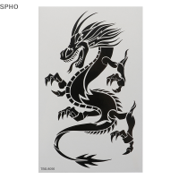 SPHO สติกเกอร์รอยสักชั่วคราว Wolf SCORPION Dragon Body ARM Art สติกเกอร์กันน้ำ