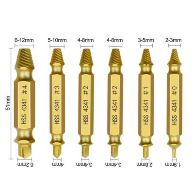 HH-DDPJDamaged Screw Extractor Drill Bit Set Stripped Broken Screw Bolt Remover Extractor Easily Take Out Demolition Tools 4/5/6 Pcs