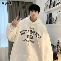 ASRV เสื้อกันหนาวมีฮู้ดสำหรับผู้ชาย,เสื้อกันหนาวลำลองทรงหลวมพิมพ์ลายเสื้อสวมศีรษะสำหรับทุกเพศ