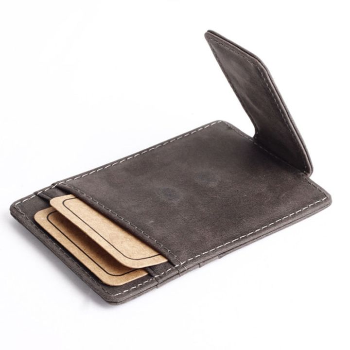 layor-wallet-กระเป๋าสตางค์ผู้ชายวินเทจ-nubuck-หนังแท้39-s-คลิปเงินมีช่องเสียบบัตรกระเป๋าเงินใบเล็กมีที่หนีบแม่เหล็ก