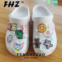 FHZ™Crocs Jibbitz Graffiti Acrylic Crocs Charm รองเท้าดอกไม้สำหรับ Crocs DIY Collocation