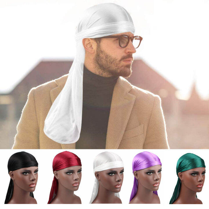 Silk Durag Pack Silky Durags For Men Women Waves Satin Durag With