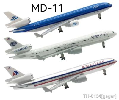 ♨ 21CM America MD-11 Plane KLM Airlines Avião Com Landing Wheels Alloy Aircraft