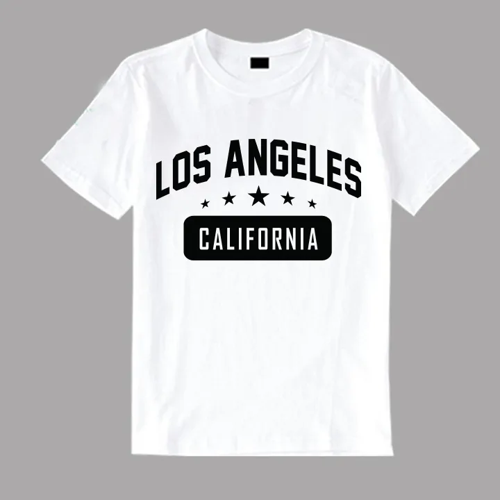 ÁO THUN NAM NỮ LOS ANGELES VẢI THUN COTTON MỀM MỊN | Lazada.vn Áo Thun Nam Nữ Los Angeles Vải Thun Cotton Mềm Mịn | Lazada.Vn