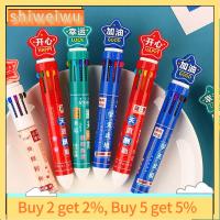 SHIWEIWU2558285 4ชิ้นป้ายปากกามาร์กเกอร์มีหลายสีเขียนปากกาลูกลื่นสี10สีให้แรงบันดาลใจอุปกรณ์ปากกาเครื่องเขียนที่ทนทาน