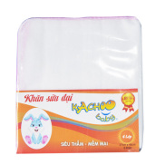 Bịch 5 khăn sữa cho bé loại lớn 37 x 40 cm