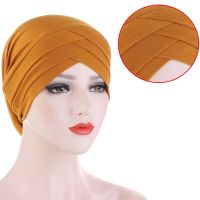 【CW】 New Forehead Turban Cap Muslim Headscarf Colors Headband Inner Hijabs Chemo Hat Fashion Hair Accessories