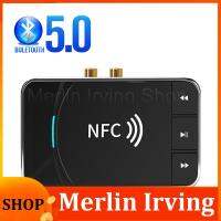 Merlin Irving Shop Bluetooth-compatible 5.0 RCA Audio Receiver 3.5mm AUX Jack Music Wireless Adapter With Mic NFC For Car TV Speakers Auto