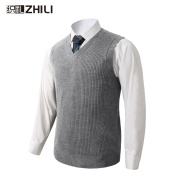 YD and winter New V-Neck Knitted Vest Business Classic Thick Sleeveless