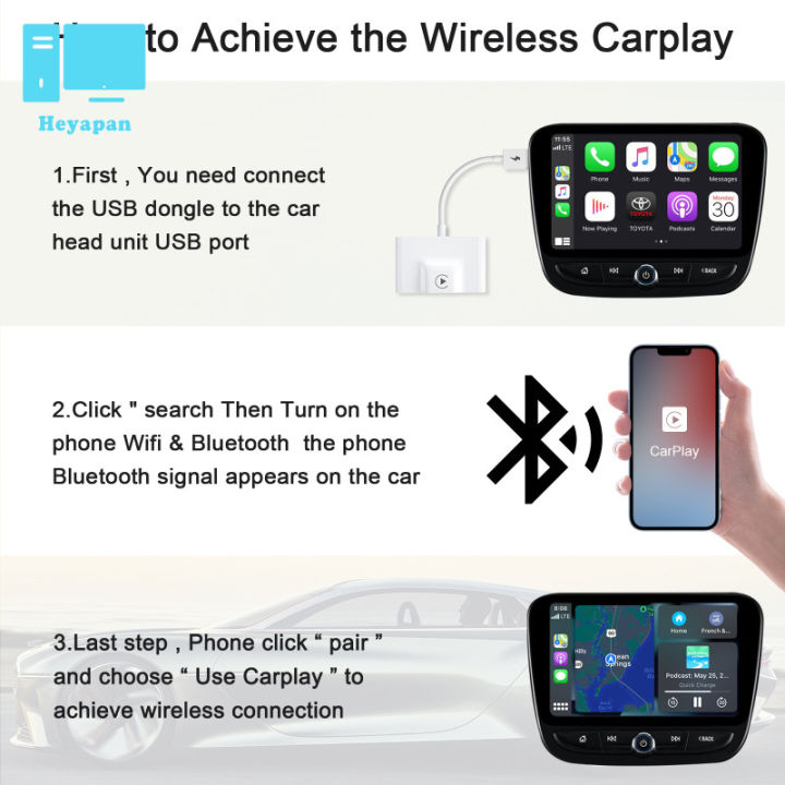 อะแดปเตอร์ไร้สายใช้ได้กับอะแดปเตอร์-carplay-เข้ากันได้กับ-iphone-ปลั๊กรถยนต์-play-5ghz-ไวไฟบลูทูธ-ขั้วต่อ-usb-ที่เข้ากันได้