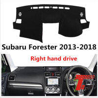 TAIJS แผงควบคุมรถปก Dash เสื่อสำหรับ Subaru Forester 2013-2018ขวามือไดรฟ์อัตโนมัติลื่นสีอาทิตย์ Pad พรม