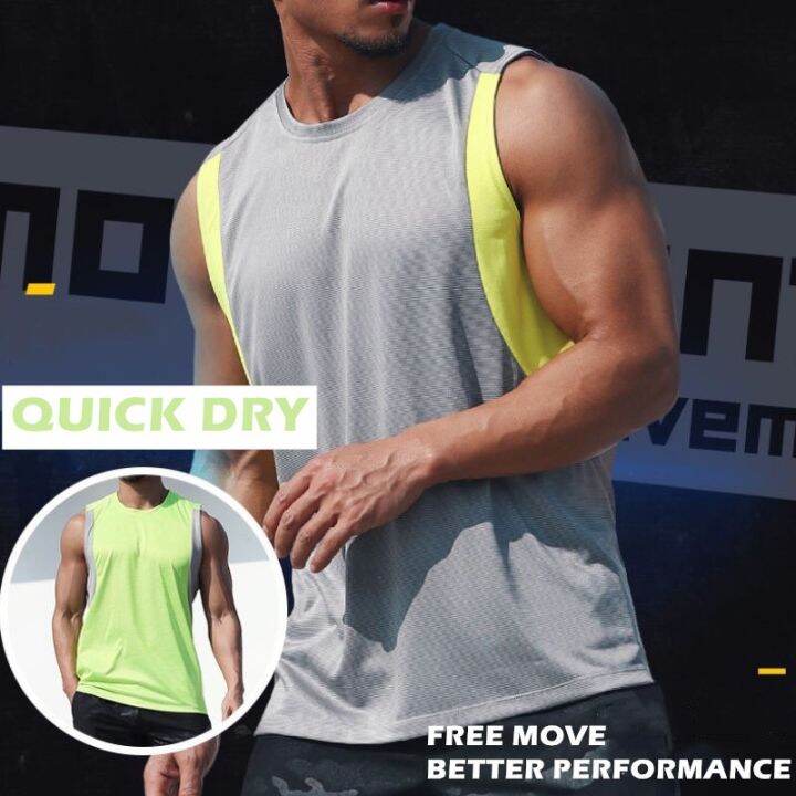 【M3XL】Sando for men dri fit muscle tee gym tee tank top sport shirt