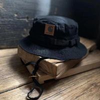 2023 NEW for▪☃ 2023 New Style Carhart Washed Distressed Patch Bucket Hat Double Sided Windproof Tooling Sun
