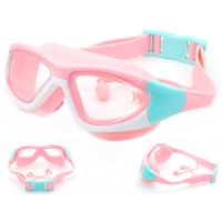 Professional Swimming Goggles kids swimming glasses with Earplugs Anti-Fog UV silicone Waterproof Swimming Eyewear for children