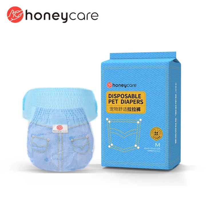 Honeycare กางเกงชั้นในสุนัขแบบดึงออกใหม่ป้องกันการรั่วซึมและสวมใส่ง่าย