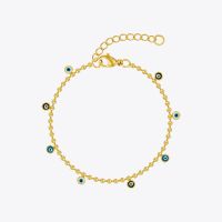 【YF】 ENFASHION Pulseras  MINI Bead Drop Glue Bracelet For Women Fashion Gold Color Jewelry Elegant Friends Graduation Simple B222305