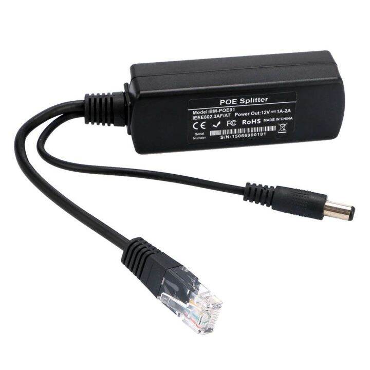 CONISTON POE Splitter IEEE802.3AF/AT Standard Type 48V To 12V Connector POE  Switch Active POE Splitter Ethernet Adapters Lazada PH