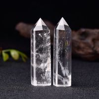 Transparency Healing Stone Hexagonal Prisms 50-80mm Obelisk Wand 1PC