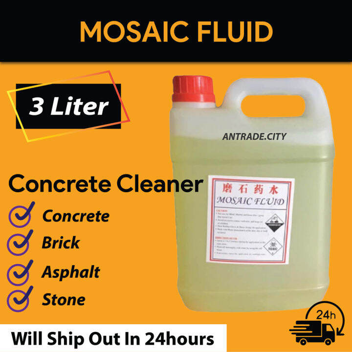 3000ML Mosaic Fluid (Acid) CONCRETE Mosaic Cleaner Acid Cement Marble