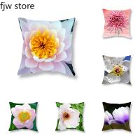 Flower Pillow Cover Chrysanthemum Lotus Pillow Cover Sofa Decoration Ornament Room Bedside Seat Cushion Cover Home Decoration