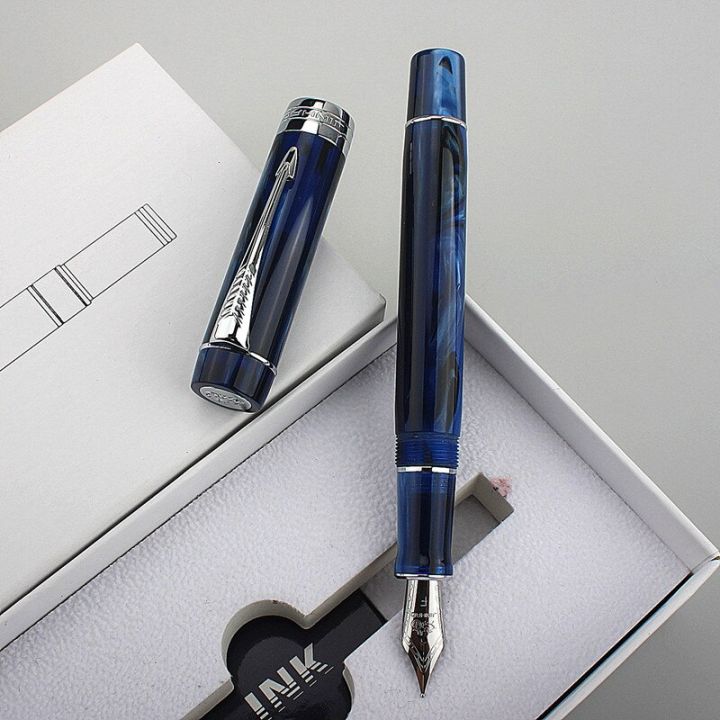 jinhao-centennial-100ปากกาหมึกซึม0-4mm-m-nib-0-7ปากกาเจลเรซิ่นมม-กับปากกาของขวัญสำนักงานธุรกิจคอนเวอร์เตอร์