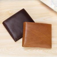 Mens Brand Leather Wallets Slim Mini ID Credit Card Holder Case Money Bag Purse