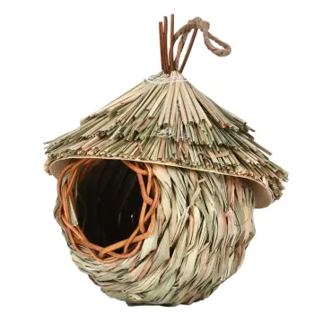 Hand Made Natural Bamboo Bird House Parrot Finch Hideout-Taobao