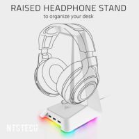 HEADSET STAND (ที่แขวนหูฟัง) RAZER BASE STATION CHROMA (MERCURY WHITE) GAMING GEAR รับประกันศูนย์ Synnex