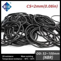 【hot】 10 / Lot Nitrile Rubber NBR O-ring 2mm 52/54/55/56/60/62/65/70/75/80/85/90/92/95/100mm O Gasket