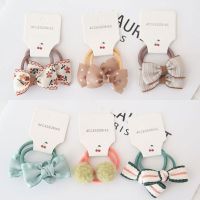 ✷◐ 2Pcs Cute Princess Headwear Elastic Headband Children Ropes Baby Girls Bowknot Rubber Hair Band for Kids Headdress Accessories