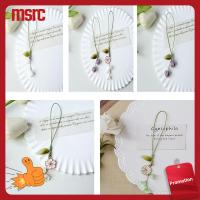 MSRC 3Pcs น่ารักน่ารักๆ สายคล้องโทรศัพท์มือถือ มี9สี โลหะสำหรับตกแต่ง พวงกุญแจเคสโทรศัพท์มือถือ สร้างสรรค์และสร้างสรรค์ โซ่กุญแจรถ เครื่องรางรูปดอกทิวลิปและดอกไม้ สำหรับ IPhone iPhone/ซัมซุง/หัวเว่ย