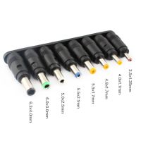 ▼◙✲ Universal Source AC/DC Power Adapter Jack Plug Connector Laptop Charger Adapter Jack 8PCS Set 5.5MM 2.5MM 2.1MM 1.7MM Connect