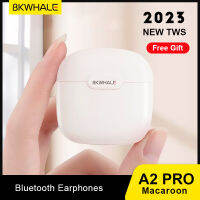 BKWHALE A2 Pro ชุดหูฟังไร้สาย Bluetooth ด้วยไมโครโฟน ในหูสเตอริโอหูฟัง TWS Fone หูฟังบลูทู ธ น้ำซึมผ่าน หูฟังลดเสียงรบกวน