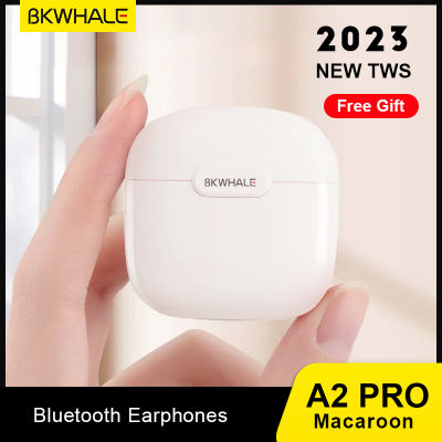 BKWHALE A2 Pro ชุดหูฟังไร้สาย Bluetooth ด้วยไมโครโฟน ในหูสเตอริโอหูฟัง TWS Fone หูฟังบลูทู ธ น้ำซึมผ่าน หูฟังลดเสียงรบกวน