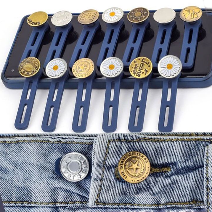 5/3PCS Metal Buttons Extender for Pants Jeans Free Sewing