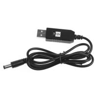 Kabel Adaptor Konverter Step-Up Pria USB DC 5V Ke DC 12V 2.1X5.5Mm untuk Router