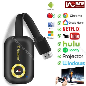 Wireless Display Adapter 4k HDMI WiFi Miracast Dongle Screen Mirroring  Airplay Cast Phone to TV/Projector Receiver Support Android Mac iOS Windows  