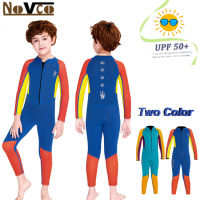 Novco Kids Wetsuit For Girls Boys Toddlers Neoprene Full Body Thermal Swimsuit 2.5MM Surf Suit For Youth Teen, One Piece Children Warm Wetsuits Long Sleeve Scuba Suits For Diving Snorkeling Beach Water Sports UV UPF 50 + Sun