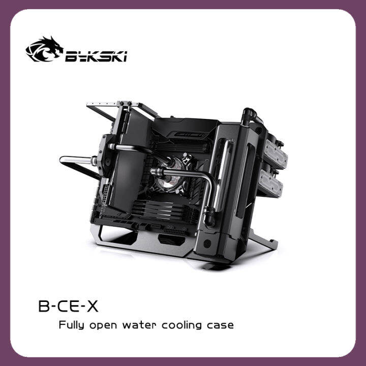 Bykski ATX Open Frame Panoramic Viewing Gaming Computer Case DIY Full