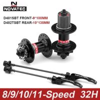 NOVATEC Cube 32 Hole Mtb D481SBT D482TSBT Bearing Bead Bicycle Hubs for Shimano HG Cassette 8 9 10 11 Speed Mountain Bike