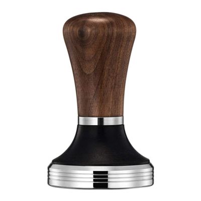 Coffee Tamper Powder Hammer Pressing Walnut Handle Coffee Distributor for Coffee and Espresso Hammer Tampers