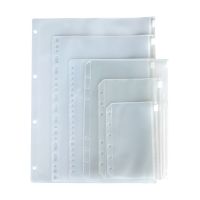 A4 A5 A6 A7 B5 6Hole Binder Pocket Waterproof PVC Cash Budget Envelopes Zipper Binder Pouch for Notebook Planner Journey Binders Note Books Pads