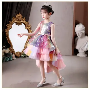 Akiihool Girls Dresses Girls' Sleeveless Party Dress Round Neckline (White,7-8  Years) - Walmart.com
