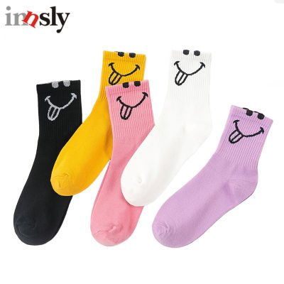 Cartoon Grimace Women Cotton Socks Comfortable Personality Trend Cute College Style Fashion Female Socks Middle Tube