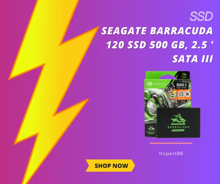 สินค้าพร้อมจัดส่ง!! Seagate 500GB 2.5 Barracuda 120 SATA SSD ( เอสเอสดี ...