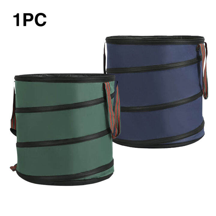 laundry-clutter-container-multi-purpose-portable-spring-bucket-cleaning-reusable-collapsible-lawn-oxford-cloth-garden-waste-bag