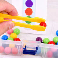 เด็ก Montessori ของเล่นคลิปลูกปัดหลอดทดลองชุด Fine Motor Training Gam การจับคู่สี Early Learning ของเล่นเพื่อการศึกษาสำหรับเด็ก